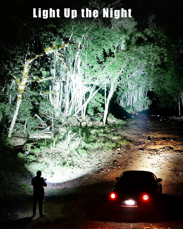 Alt view image 3 of 7 - LED Flashlights High Lumens with Ignition Lens - 5000 Rechargeable | Super Bright Tactical Flashlight, Zoomable Beam, 5 Modes, Waterproof & Powerful Flash Light for Camping & Emergencies