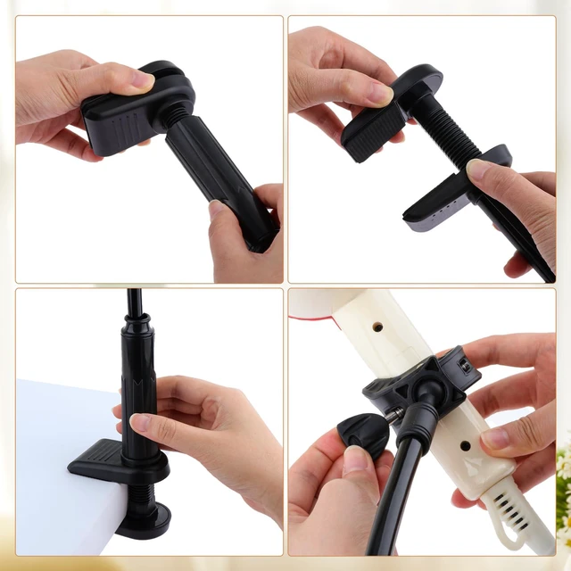 Alt view image 4 of 7 - Dog Hair Dryer Stand, Pet Grooming Table Hair Dryer Holder Hose Tube Holder Hands- Groomers Adjustable Third Arm with Clamp, 360 Degrees Rotatable Hair Dryer Stand for Dog Cat Grooming