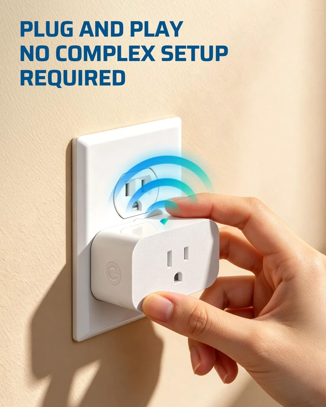 Alt view image 2 of 7 - Remote Control Outlet, 1 Magnetic Remote and 3 Outlets | 100FT Range Wireless Light Switch, 125V 15A, 1875W, No Wiring, Remote Light Switch for Lamps, Fans, Household Appliance