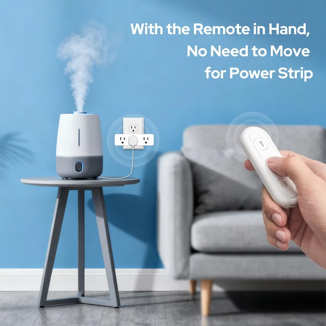 Alt view image 3 of 7 - Wireless Outlet Extender with Remote Control (3 Sockets) 100ft Stable Control (No WiFi Required), 15A/1875W Power Strip for Lights (Light Switch) & Small Appliences