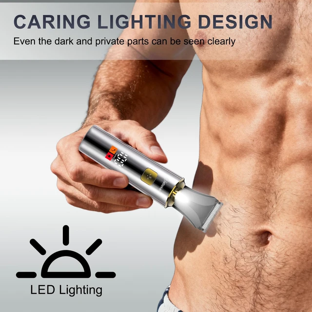 Alt view image 5 of 7 - Electric Back Shaver Men Body Trimmer Hair Groomer 4 in 1 Kit | Extendable Auxiliary Arm,Waterproof Facial,Chin,Arm,Back,Pubic Hair Trimmer,Grooming Set,Extension Handle,Ceramic Blade