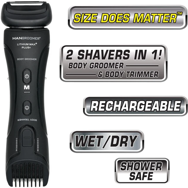 Alt view image 2 of 6 - Lithium Max Plus Body Groomer, Ball Groomer, Body Trimmer, Electric Groin Hair Trimmer with Free Bonus Foil Included