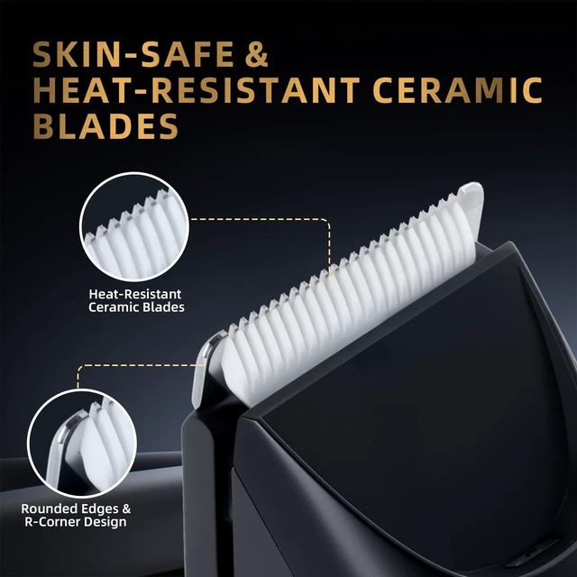 Alt view image 6 of 7 - Pubic Hair Trimmer for Men, Rechargeables Manscape Body Hair Trimmer | Ceramic Blade Body Shavers with USB-C Charging, Ball Razors with Led Display, 90 Minutes Shaving, Ideal Gift for Men