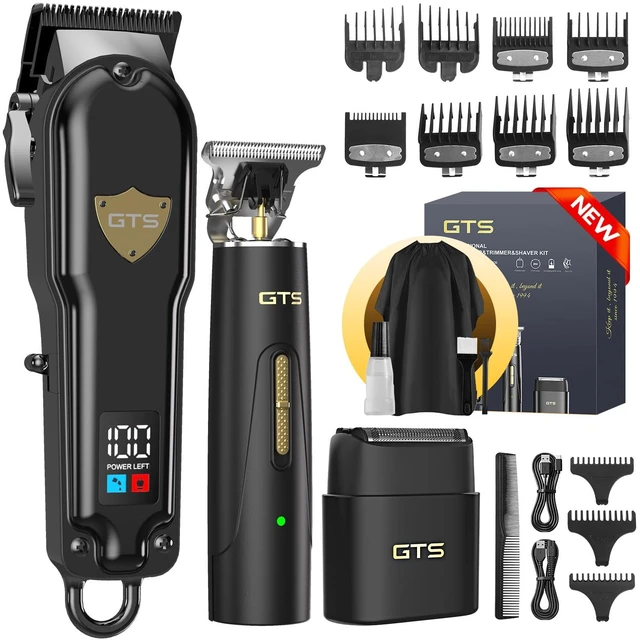 Main image of Hair Clippers for Men Professional Cordless Haircut Kit with Beard Trimmer Set, with IPX7 Electric Shavers, LED Display Rechargeable Barber Clippers for Home Use Gifts Black