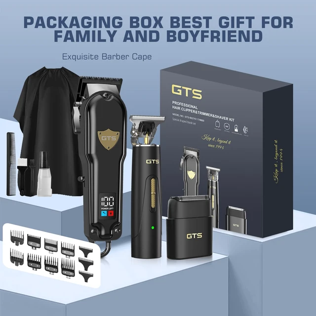 Alt view image 6 of 6 - Hair Clippers for Men Professional Cordless Haircut Kit with Beard Trimmer Set, with IPX7 Electric Shavers, LED Display Rechargeable Barber Clippers for Home Use Gifts Black