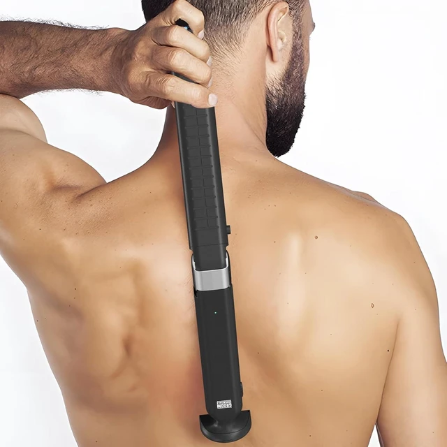 Main image of Back Shaver Electric Razor for Men, Extendable Handle, Battery Operated | Manscape Trimmer With Adjustable Handle Reaches Shoulders & Hard-To-Reach Spots, Durable Blades Glide Through Coarse Hair