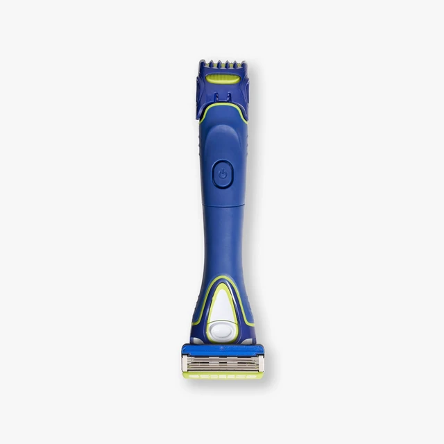 Alt view image 4 of 7 - Hydro Groomer, 1 Mens Razor Handle with Beard Trimmer & 1 Refill | 4-in-1 grooming tool, 5-blade razors for men, Beard and body hair trimmer, Flip-back precision edger, 7 hydrating gel pools