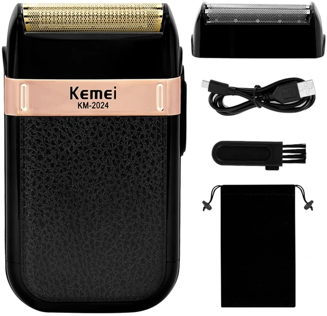 Main image of Double Foil Shavers for Men Electric Razor Beard Trimmer | Cordless Precision Beard Trimmer Twin Blade USB Rechargeable Grooming Razors,Shaving & Hair Removal Products, KM-2024