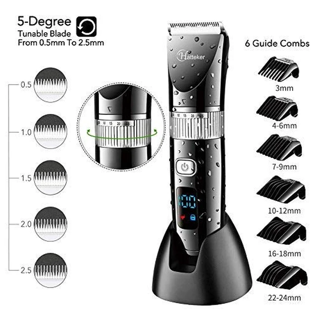 Alt view image 3 of 6 - Cordless Hair Trimmer Pro Hair Clippers Beard Trimmer for Men Haircut Kit Cordless USB Rechargeable Waterproof