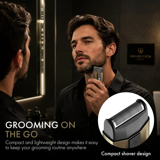Alt view image 6 of 7 - Ace Single Foil Shaver with Integrated Trimmer Precision Shaving | Men's Foil Shaver,Up to 7,200 RPM Motor, Premium Foil System, Up to 2.5 Hours Runtime, USB-C Charging & Ergonomic Design