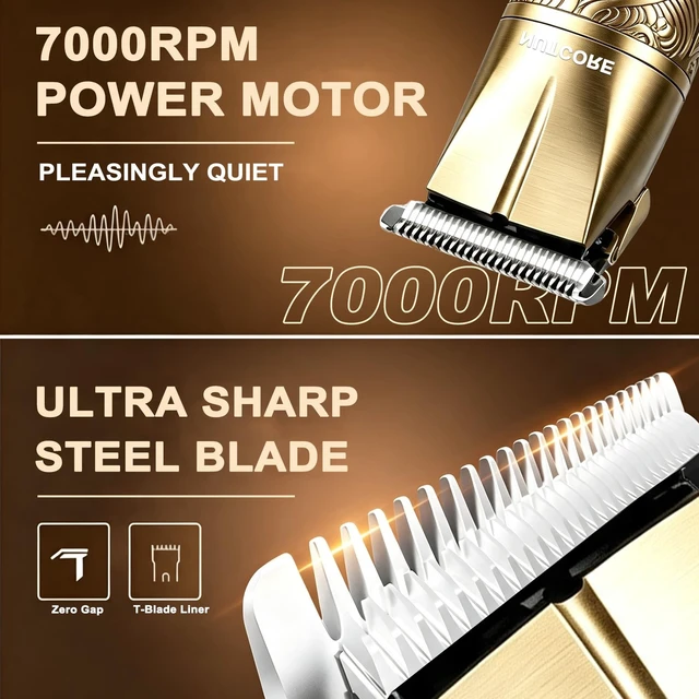 Alt view image 5 of 7 - Beard Trimmer for Men, Electric Shavers Razor Mens Shaver Men Professional Waterproof 5 In 1 Grooming Kit With Adjustable Comb LED Display Storage Bag