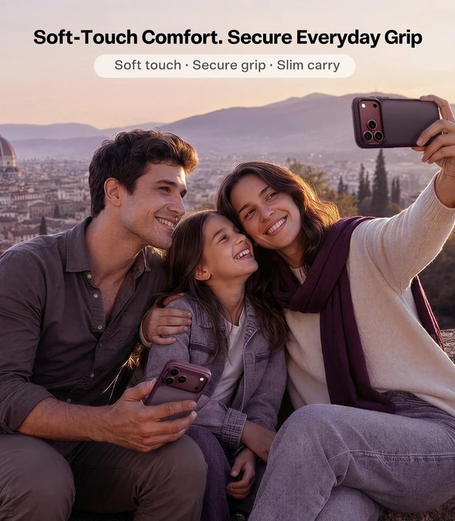 Alt view image 7 of 7 - Shockproof for iPhone 18 Pro Case Burgundy Purple, 2026 Upgraded | Translucent Back, 4X Mil-Grade Protection, Slim Case for 18 Pro Case Thin, 6.3", Camera Button, DIY Buttons, Secure Grip