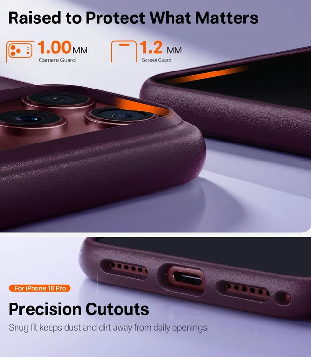 Alt view image 5 of 7 - Shockproof for iPhone 18 Pro Case Burgundy Purple, 2026 Upgraded | Translucent Back, 4X Mil-Grade Protection, Slim Case for 18 Pro Case Thin, 6.3", Camera Button, DIY Buttons, Secure Grip