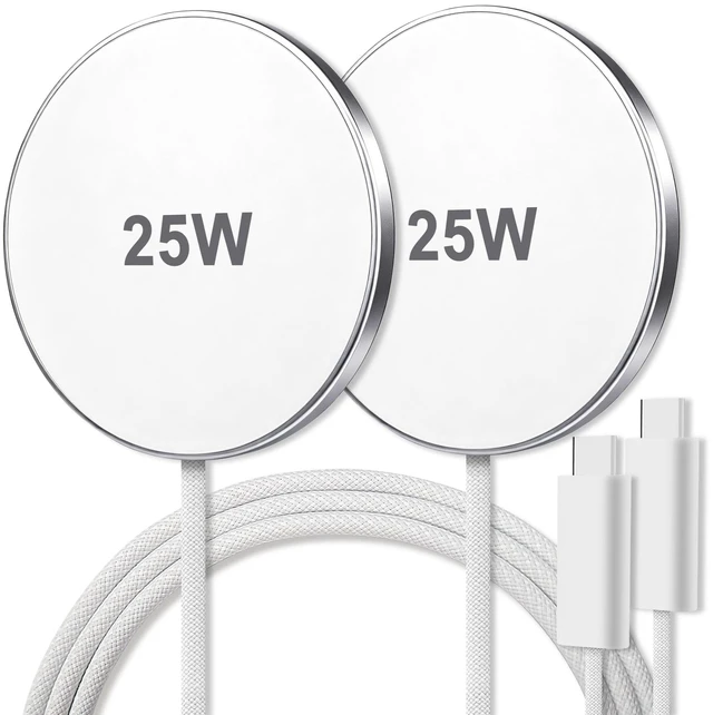 Main image of MagSafe Charger 25W Magnetic Wireless Charger Fast Charging Pad | Compatible with iPhone 18/17/16/15/14/13/12 Series & AirPods 5/4/3/2/Pro Magnetic MagSafe Charging Pad-No Adapters