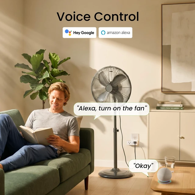 Alt view image 4 of 7 - Dual Smart Plug 15A, Plugs Work with Alexa and Google Home, 2-in-1 Compact Smart Outlet Timer with APP Remote Control, 2.4GHz Wi-Fi Only, No Hub Required, FCC Listed, 2 Pack