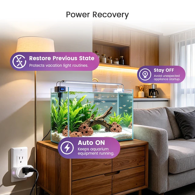 Alt view image 3 of 7 - Smart Plug Ultra Mini 10A, Smart Home Wi-Fi Outlet | Works with Alexa & Google Home, No Hub Required, 2.4GHz Wi-Fi Only, FCC-ID Listed, 2 Pack, White