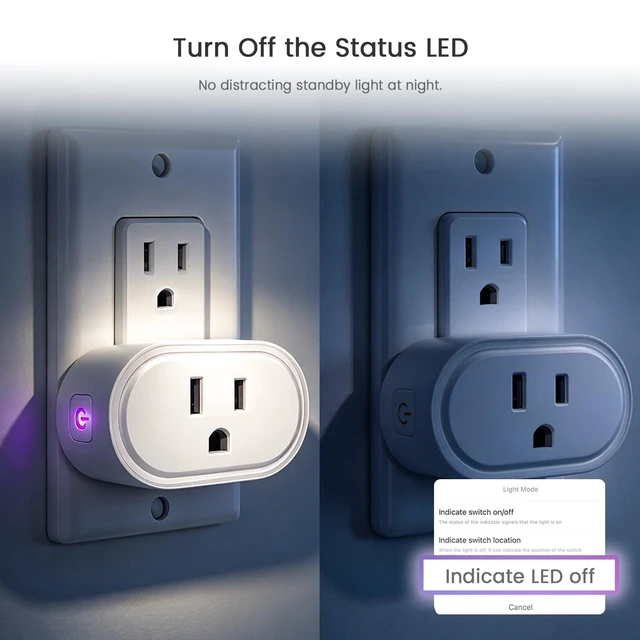 Alt view image 7 of 7 - Smart Plug Ultra Mini 10A, Smart Home Wi-Fi Outlet | Works with Alexa & Google Home, No Hub Required, 2.4GHz Wi-Fi Only, FCC-ID Listed, 2 Pack, White