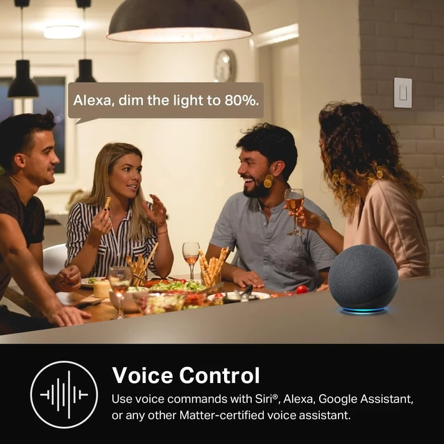 Alt view image 4 of 7 - Smart Dimmer Switch HS220-LA, Single Pole, Needs Neutral Wire | 2.4GHz Wi-Fi Light Switch, Works with Alexa & Google Home, UL Certified, No Hub Required, Light Almond