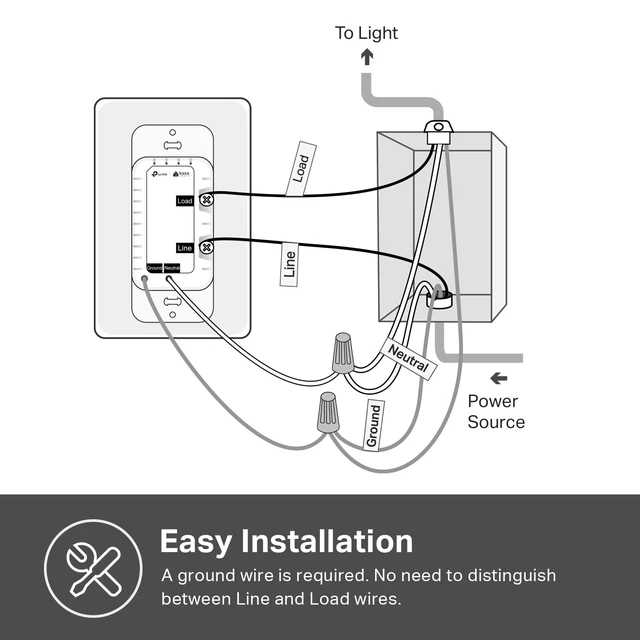 Alt view image 7 of 7 - Smart Dimmer Switch HS220-LA, Single Pole, Needs Neutral Wire | 2.4GHz Wi-Fi Light Switch, Works with Alexa & Google Home, UL Certified, No Hub Required, Light Almond