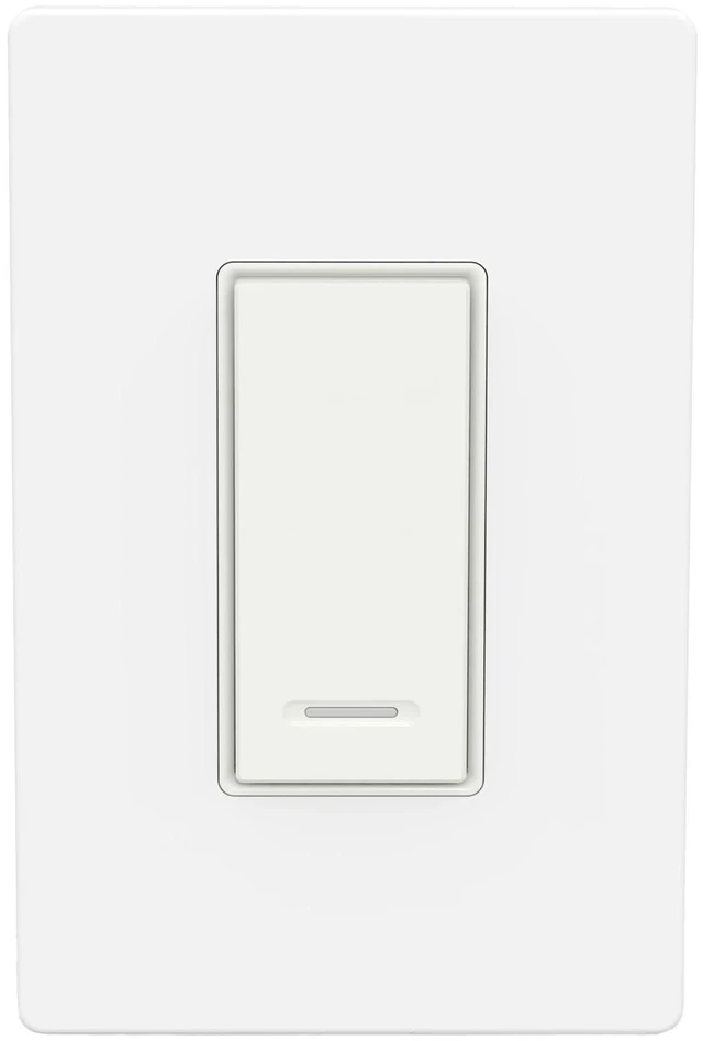 Main image of WiFi Smart in-Wall Light Switch, No Hub Required with Timer Function, White, Compatible with Alexa and Google Assistant, Neutral Wire Needed, 2.4 Ghz Network Only