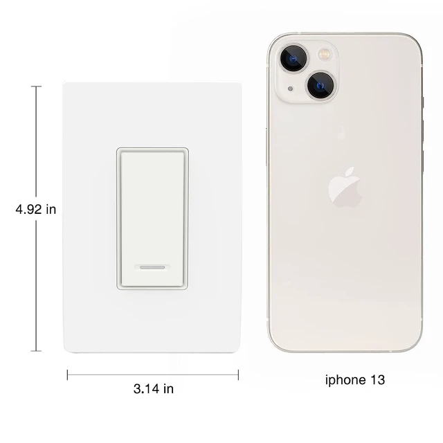 Alt view image 3 of 7 - WiFi Smart in-Wall Light Switch, No Hub Required with Timer Function, White, Compatible with Alexa and Google Assistant, Neutral Wire Needed, 2.4 Ghz Network Only