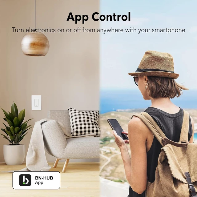 Alt view image 5 of 7 - WiFi Smart in-Wall Light Switch, No Hub Required with Timer Function, White, Compatible with Alexa and Google Assistant, Neutral Wire Needed, 2.4 Ghz Network Only