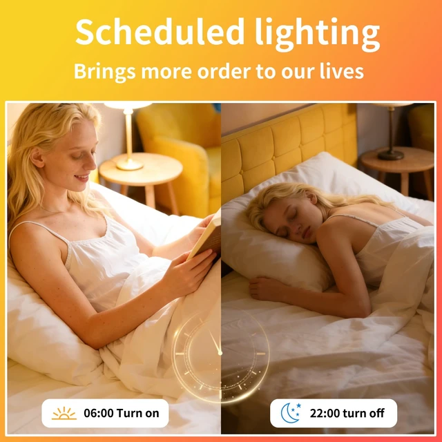 Alt view image 7 of 7 - Smart E26 LED Bulbs with App Control, Dimmable Bluetooth Bulb, AC 120V, Tunable White 2700K-6500K, 1%-100% Brightness, 7W 700LM, Music Sync, Timer Function (2 Pack Bulbs Only)
