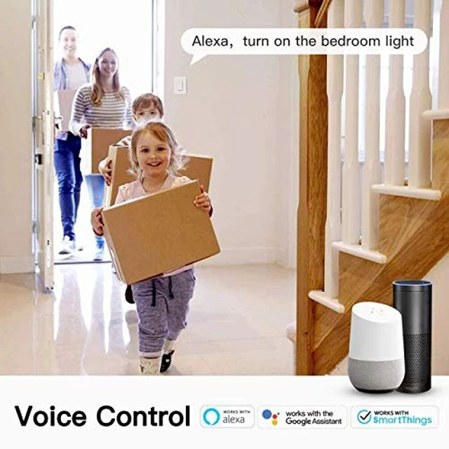 Alt view image 3 of 7 - Smart Dimmer Switch, Neutral Wire Needed, 2.4Ghz Wi-Fi Light Switch, Works with Alexa and Google Assistant, Schedule, Remote Control, FCC Listed, Single Pole (1 Pack)