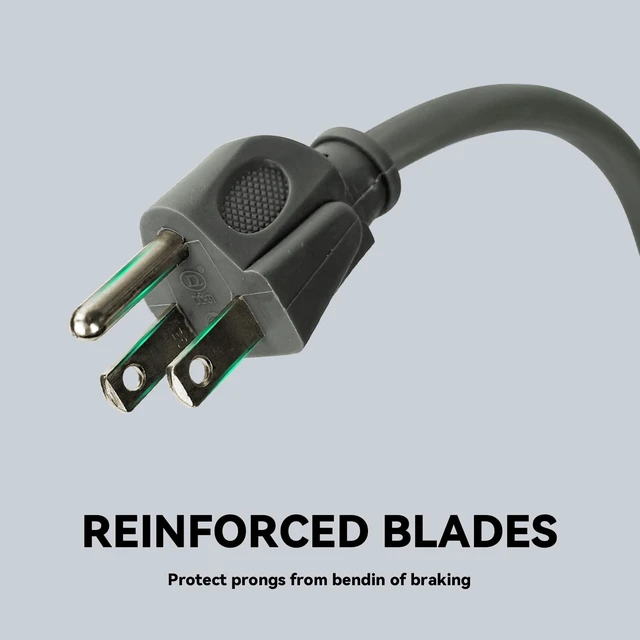 Alt view image 3 of 7 - 16 Gauge Outdoor Extension Cord 50 FT Waterproof, | 16/3 Heavy Duty 3 Prong Extension Cord, 13A 1625W SJTW, ETL Listed, Great for Garden and Home