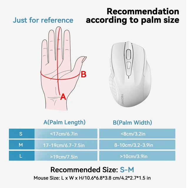 Alt view image 3 of 7 - Wireless Mouse, BT 5.0/2.4G, Silent 4800 DPI 6 Buttons, White | Bluetooth 5.0/3.0 & USB A, 2-Device Easy Switch, Wide OS Compatible, 6-DPI, Ergonomic for S/M Hands, Extended Battery
