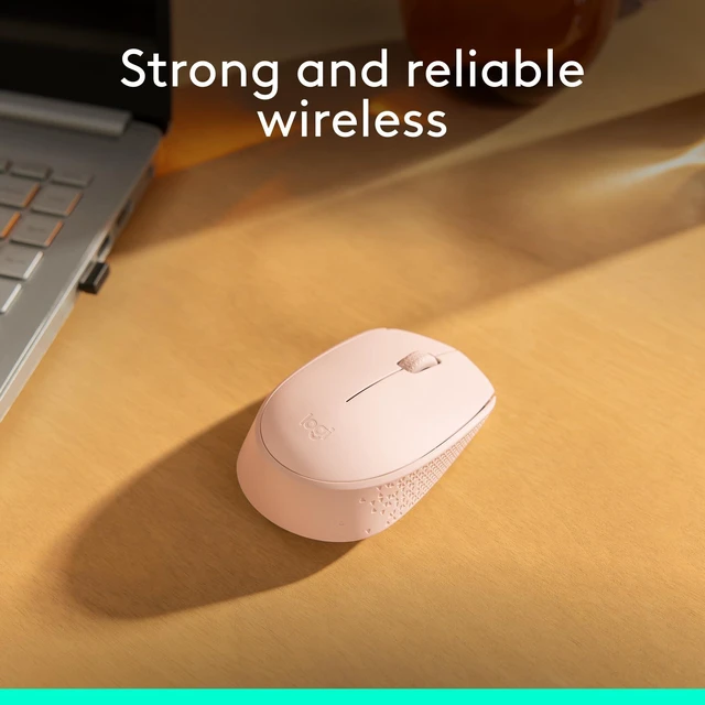 Alt view image 2 of 7 - M170 Compact Ambidextrous 2.4 GHz Wireless Mouse - Rose | Ambidextrous mouse with 2.4 GHz USB-A Nano Receiver, Optical Tracking, 12-Months Battery Life, PC, Mac, Laptop compatible