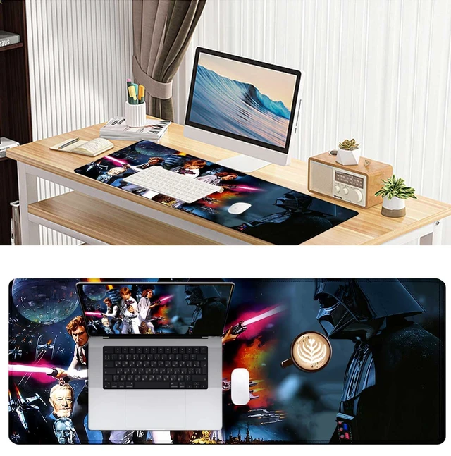 Alt view image 7 of 7 - Gaming Mouse Pad, Large Non-Slip Rubber Base Mousepad, Keyboard Mouse Mat, Desk Pad with Stitched Edges