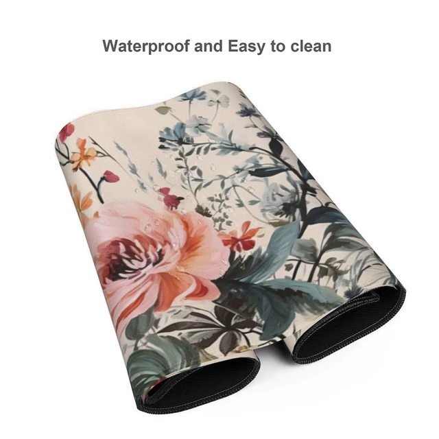Alt view image 4 of 6 - 35.4 x 15.7 in, Waterproof XXL Large Mouse Pad for Desk, Extended Keyboard Mouse Mat for Computer Office, Big Laptop Mouse pad, Gaming Pc-Weeds and Flowers