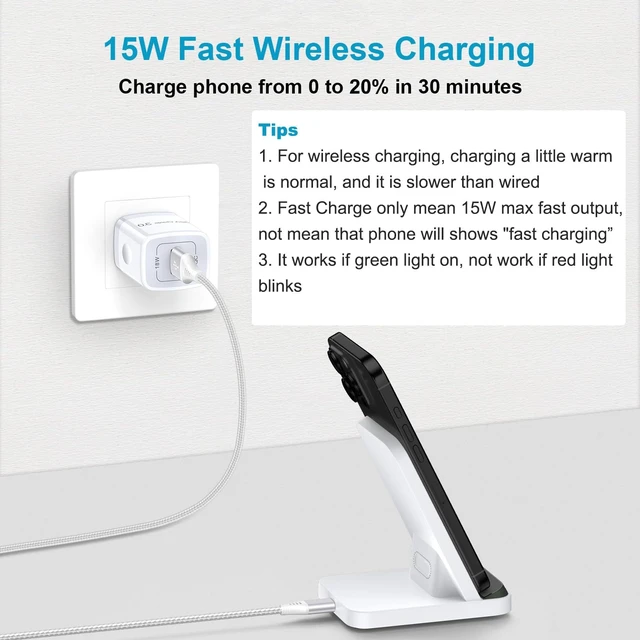 Alt view image 3 of 7 - for Google Pixel 10a, 10 11 Pro XL, Wireless Charger Phone Stand Dock | Charging Station for Google Pixel 10, 10 Pro, 9, 9 Pro XL, 8, 8 Pro, 7, 7 Pro, 6, 6 Pro, 5, 5XL, Wire Less Desk Fast Pad