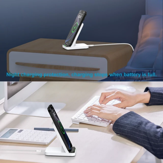 Alt view image 5 of 7 - for Google Pixel 10a, 10 11 Pro XL, Wireless Charger Phone Stand Dock | Charging Station for Google Pixel 10, 10 Pro, 9, 9 Pro XL, 8, 8 Pro, 7, 7 Pro, 6, 6 Pro, 5, 5XL, Wire Less Desk Fast Pad