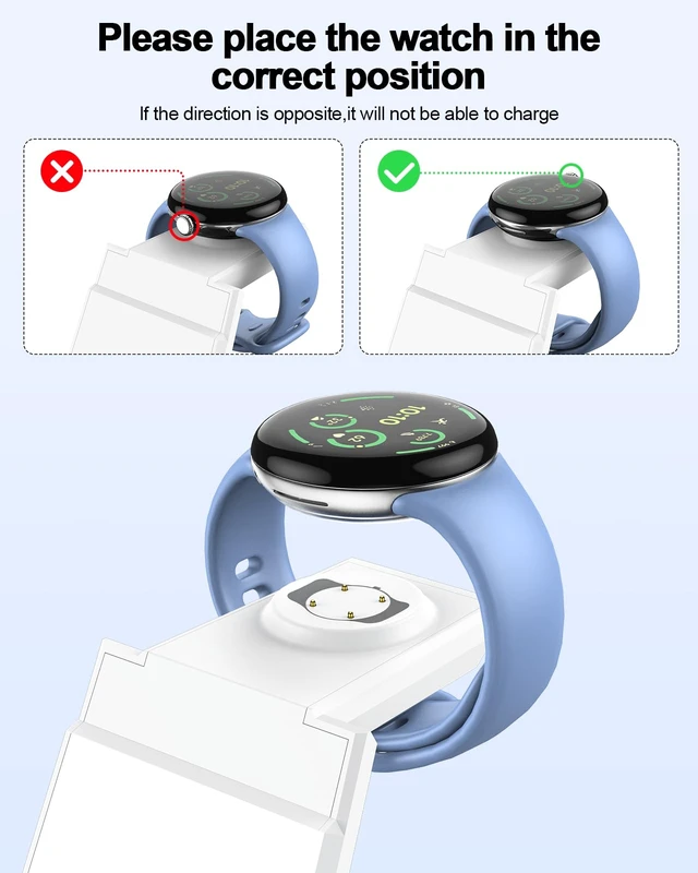 Alt view image 5 of 7 - 3 in 1 Wireless Charging Station Charger Dock for Google Devices | Fast Charger Stand Dock for Pixel 9/9 Pro XL/Fold, Buds Pro 2/Pro, Watch 3/2, Fitbit Versa 4/Sense 2(Not for Pixel Watch 1/4)