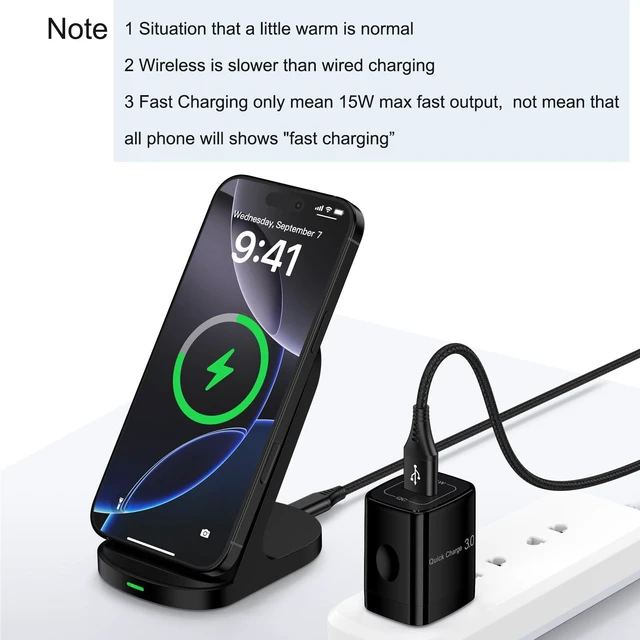 Alt view image 2 of 7 - Google Pixel 11 10a 10 9 8 Pro XL Phone Wireless Charger Stand Station | Wireless Charger for Google Pixel 10, 10 Pro, 10 Pro Fold, 9, 9 Pro, 9 Pro XL, 8, 8 Pro, 7, 7 Pro, 6, Fast Charging Dock Pad