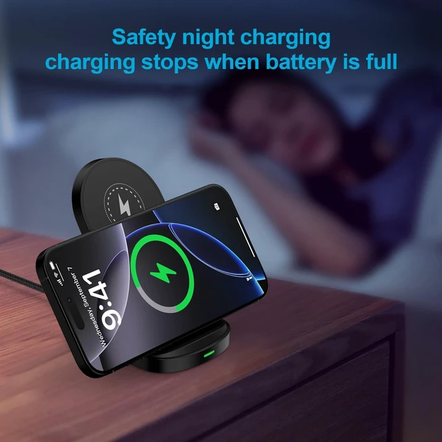 Alt view image 4 of 7 - Google Pixel 11 10a 10 9 8 Pro XL Phone Wireless Charger Stand Station | Wireless Charger for Google Pixel 10, 10 Pro, 10 Pro Fold, 9, 9 Pro, 9 Pro XL, 8, 8 Pro, 7, 7 Pro, 6, Fast Charging Dock Pad