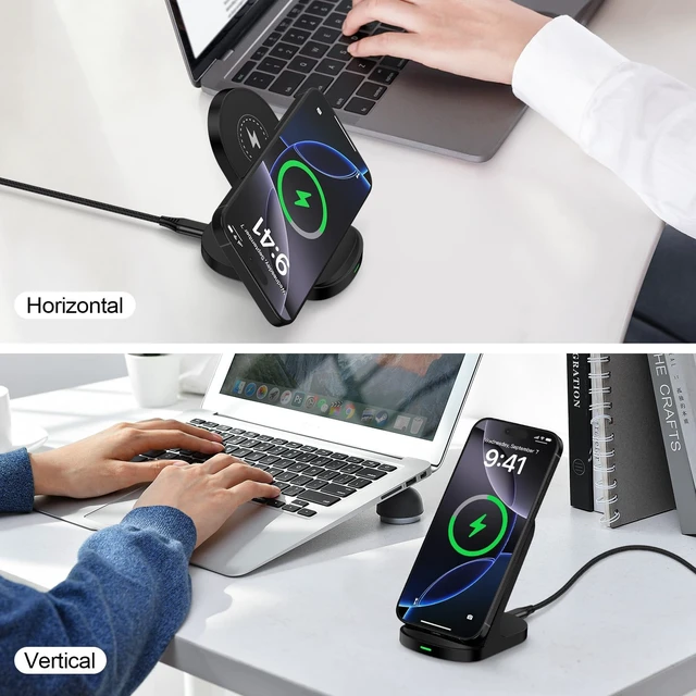 Alt view image 6 of 7 - Google Pixel 11 10a 10 9 8 Pro XL Phone Wireless Charger Stand Station | Wireless Charger for Google Pixel 10, 10 Pro, 10 Pro Fold, 9, 9 Pro, 9 Pro XL, 8, 8 Pro, 7, 7 Pro, 6, Fast Charging Dock Pad