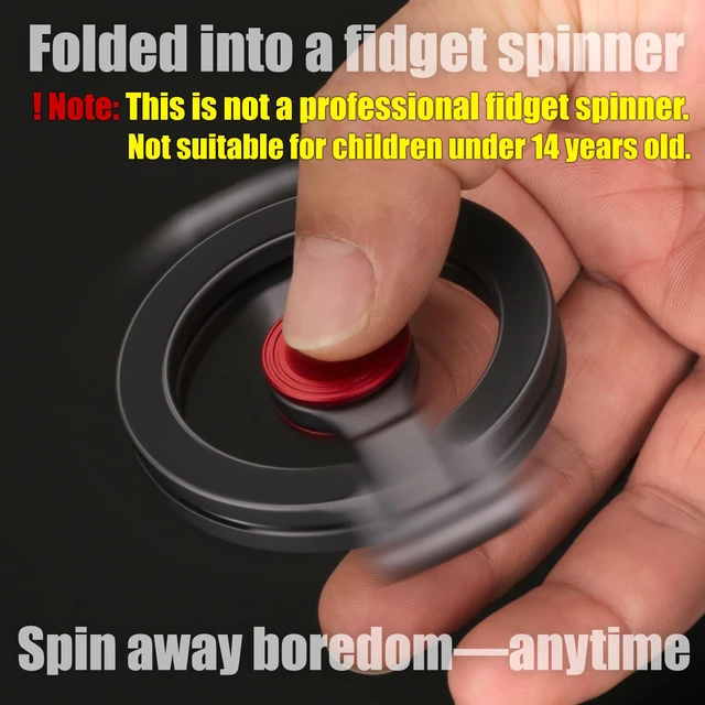 Alt view image 4 of 7 - Magnetic Phone Stand & Fidget Spinner Combo for iPhone & Magsafe Cases | Dual Magnetic Ring with Fidget Spinner Design, Phone Grip that Attaches to All Metal Surfaces