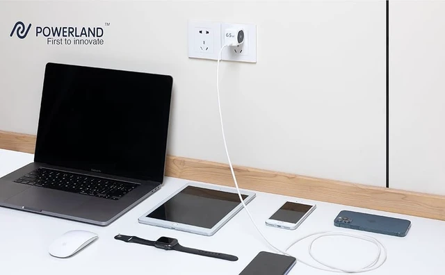 Alt view image 6 of 6 - USB C Charger 65W, (GaN 65W), Foldable Plug Fast Compact Charger for MacBook Pro/Air, iPad Pro, Google Pixelbook, ThinkPad E490, iPhone 15/14/13 and More