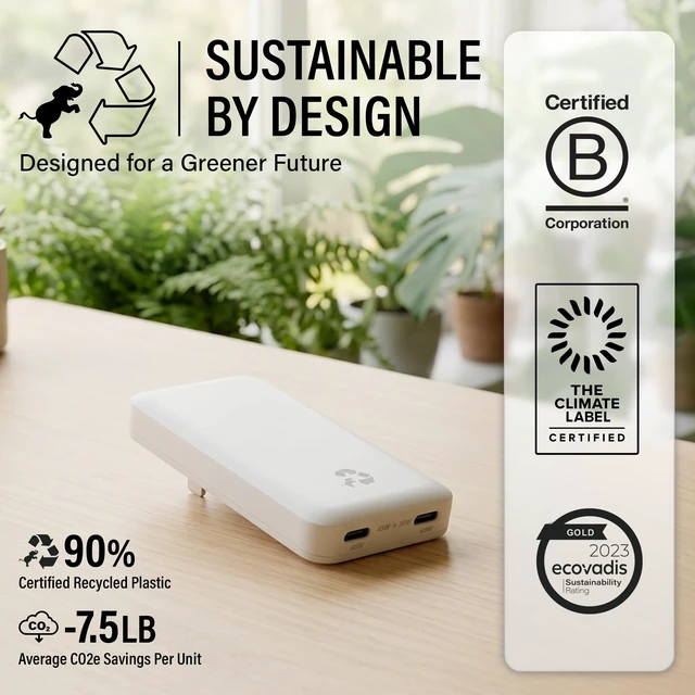 Alt view image 7 of 7 - WALLY Ultra Flat USB C Wall Charger, 65W Charging, Foldable Adapter | Travel Ready Fast Charging Block, Compatible with iPhone 18/17/16/15/14/13 Duo Pro Max Plus Air, Samsung, Macbook, AirPods