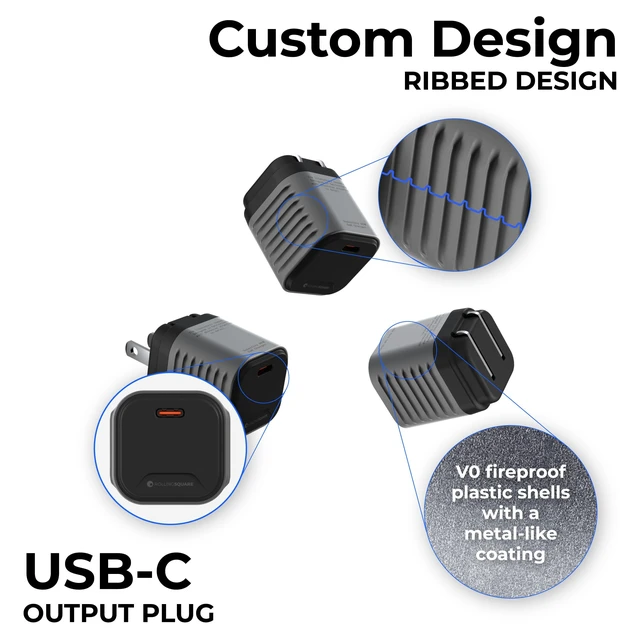 Alt view image 5 of 7 - Supertiny - 65W USB-C GaN Wall Charger, Fast Charging Adapter with Foldable US Plug, Ultra-Compact Travel Charger for Phones, Tablets, Laptops and USB-C Devices (Only 1.7in Long)