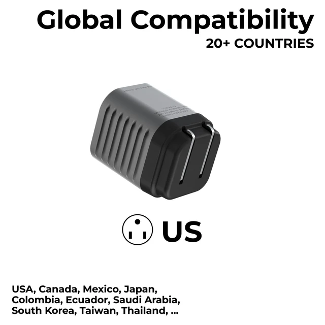 Alt view image 2 of 7 - Supertiny - 65W USB-C GaN Wall Charger, Fast Charging Adapter with Foldable US Plug, Ultra-Compact Travel Charger for Phones, Tablets, Laptops and USB-C Devices (Only 1.7in Long)