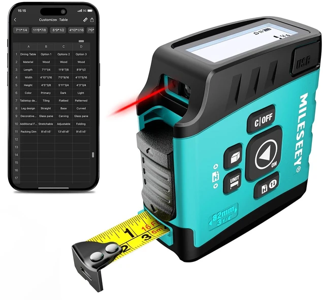 Main image of DT20 Laser Tape Measure with APP, 3-in-1 Digital Measuring Tape Rechargeable, 130FT Laser Distance Meter, 16FT Digital Tape Measure Waterproof, Area/Volume/Measuring/Pythagorean Mode