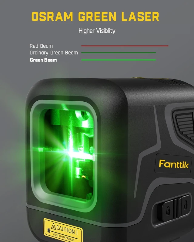 Alt view image 3 of 7 - D2 Pocket Green Laser Level for Picture Hanging and Home DIY | 100 ft Self-Leveling Cross Line, Type-C Rechargeable, Rotatable 360 Degree, Pulse Mode, Magnetic Bracket, Carrying Pouch