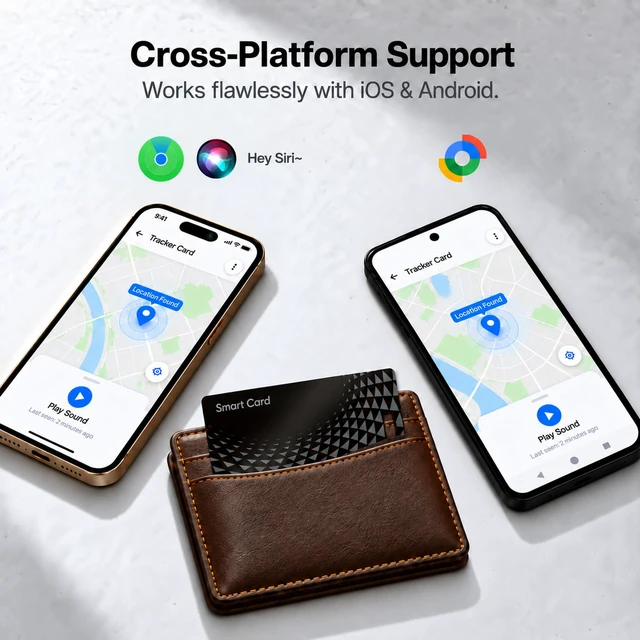 Alt view image 2 of 7 - Wallet Tracker Card 2 Pack iOS & Android, Slim Bluetooth Tracking Cards | 0.05in, Wireless Charging, Works with Apple Find My & Google Find, Apple MFi Certified, IP68 for Wallet Passport Keys