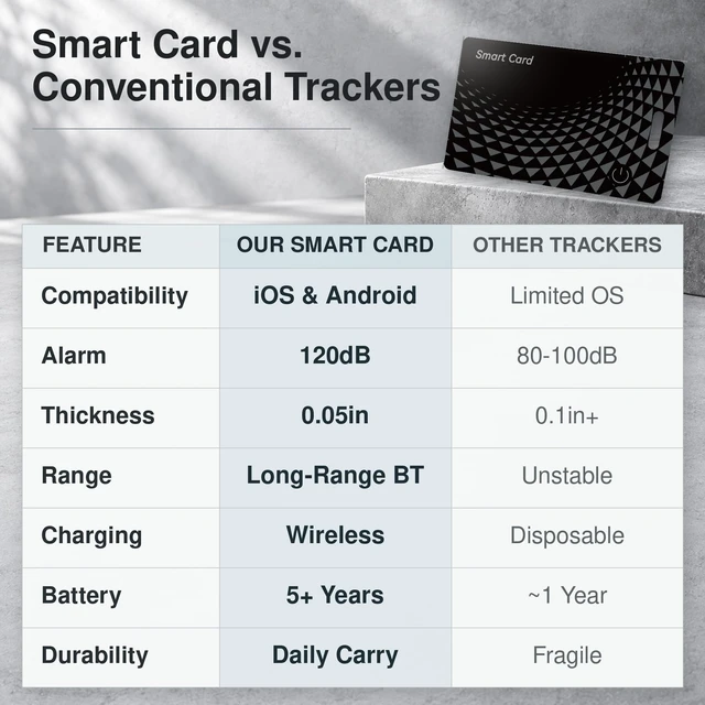 Alt view image 3 of 7 - Wallet Tracker Card 2 Pack iOS & Android, Slim Bluetooth Tracking Cards | 0.05in, Wireless Charging, Works with Apple Find My & Google Find, Apple MFi Certified, IP68 for Wallet Passport Keys