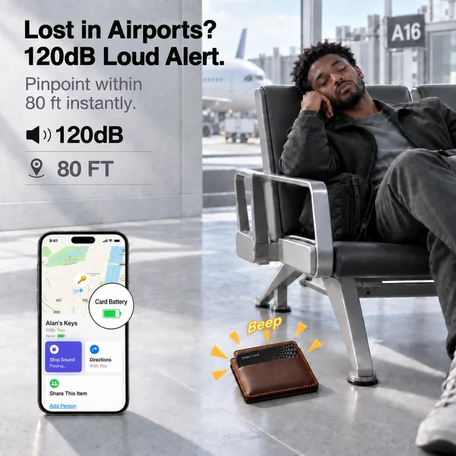 Alt view image 4 of 7 - Wallet Tracker Card 2 Pack iOS & Android, Slim Bluetooth Tracking Cards | 0.05in, Wireless Charging, Works with Apple Find My & Google Find, Apple MFi Certified, IP68 for Wallet Passport Keys