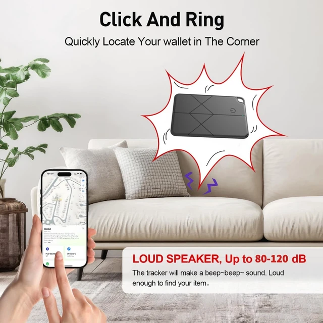 Alt view image 3 of 7 - Ultra-Thin Rechargeable Wallet Tracker Card Compatible with Apple Find My & Android, Bluetooth Key Finder for Men Women, Slim GPS Locator for Luggage Passport Keys, Anti-Loss Travel Must-Have